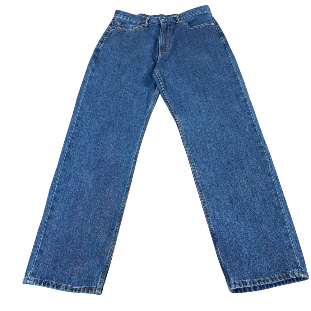 Levis 550 Relaxed Fit Jeans Mens 34x32 Blue Excellent Medium Wash Denim